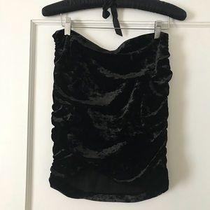 Free People velvet mini skirt
